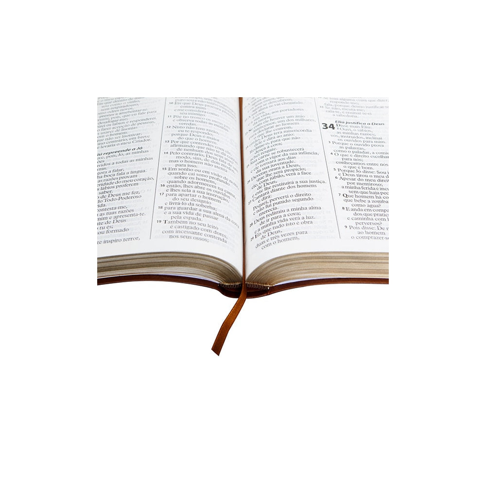 Bíblia Sagrada | Letra Gigante | ARA | Capa Marrom Claro Luxo | c/ Índice