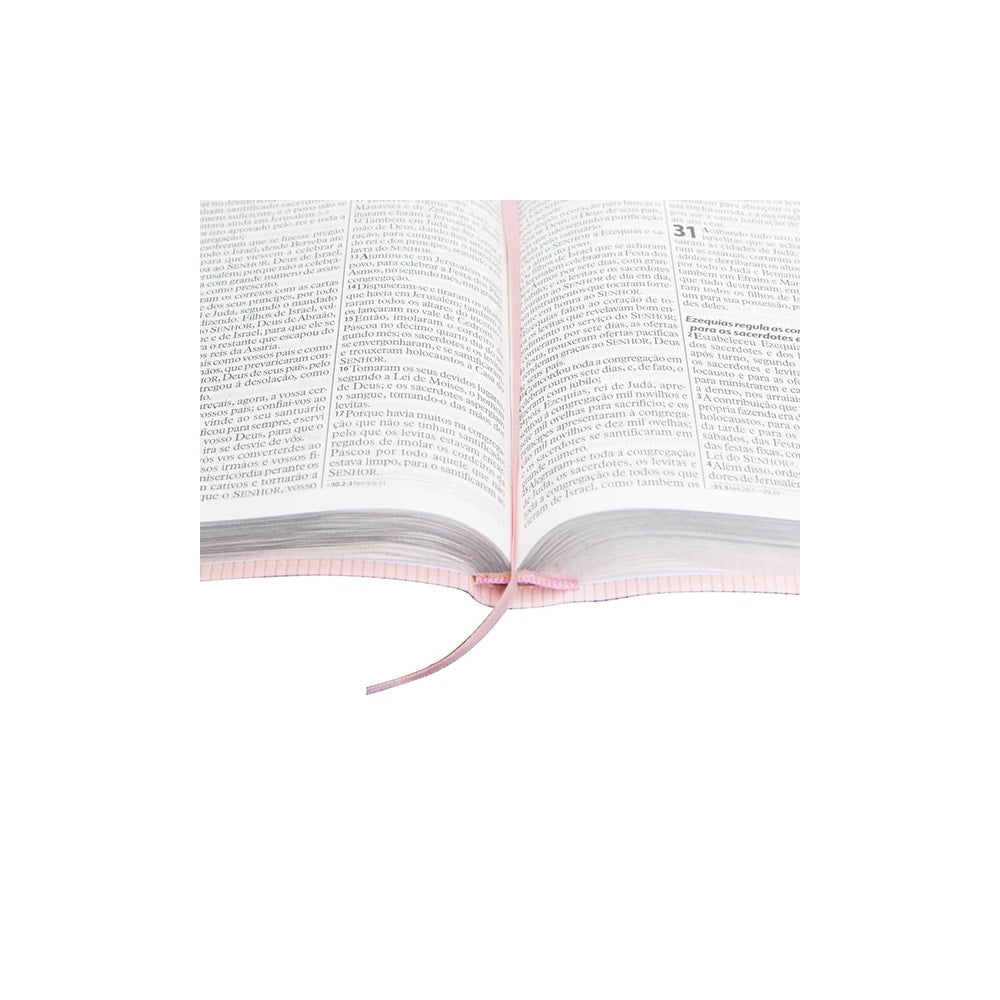 Bíblia Sagrada | Letra Gigante | ARA | Rosa Claro Luxo | c/ Índice