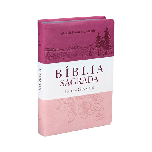 Bíblia Sagrada | Letra Gigante | ARA | Capa Triotone Pink Luxo