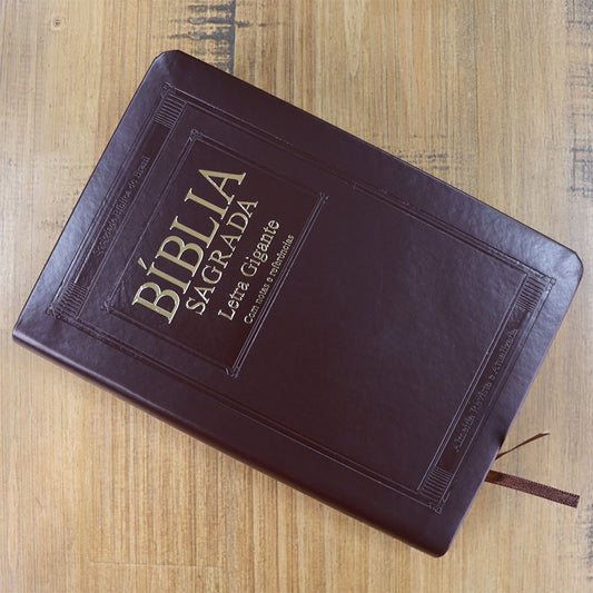 Bíblia Sagrada | Letra Gigante | ARA | Capa Marrom Nobre Luxo | c/ índice