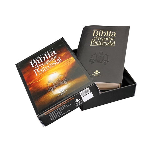 Bíblia do Pregador Pentecostal | Letra Normal | ARC | Capa Preta Nobre | c/ Índice