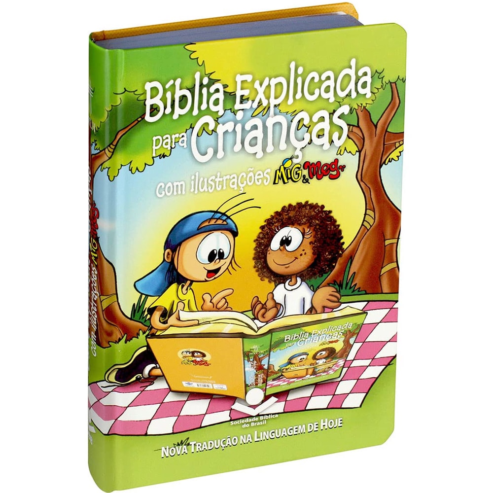 Bíblia Explicada Para Crianças com Ilustrações Mig e Meg | NTLH | Capa Dura Ilustrada