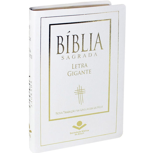Bíblia Sagrada | Letra Gigante | NTLH | Capa Branca Luxo