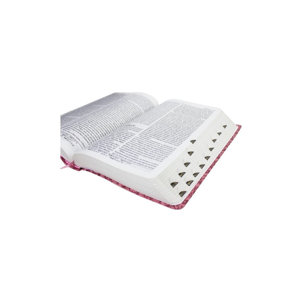 Bíblia Sagrada | Letra Grande | NAA | Capa Rosa | c/ Índice