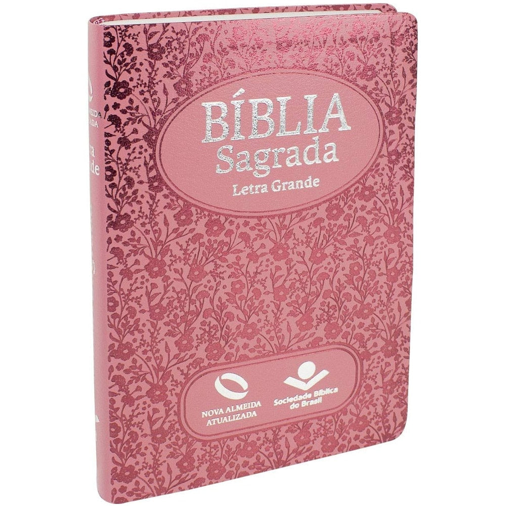 Bíblia Sagrada | Letra Grande | NAA | Capa Rosa | c/ Índice