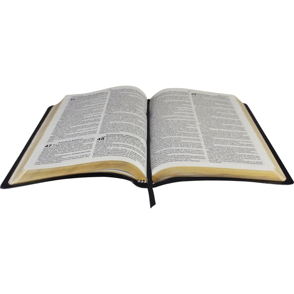 Bíblia Sagrada | Letra Maior | NAA | Capa Couro Preta