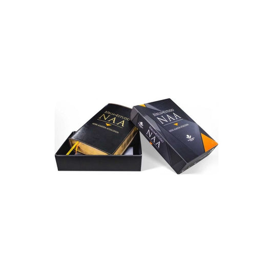 Bíblia de Estudo NAA | Letra Normal | Capa Luxo Preta