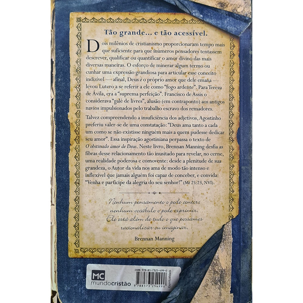 O Obstinado Amor de Deus | Brennan Manning