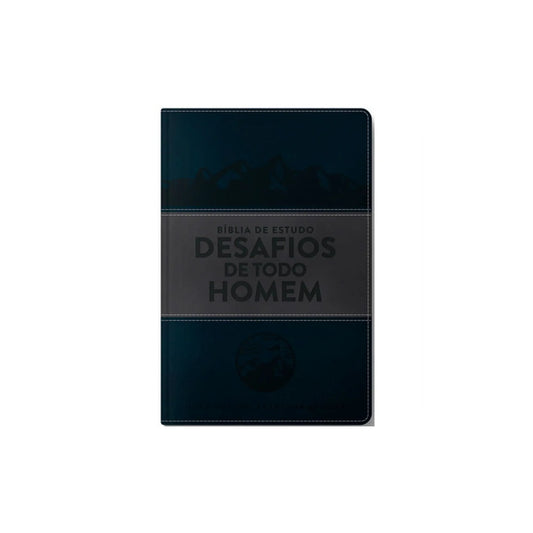 Bíblia Sagrada de Estudo Desafios de Todo Homem | NVT | Azul