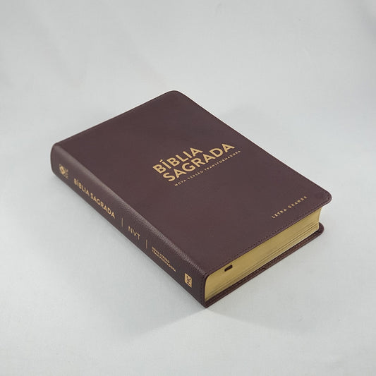 Bíblia Sagrada | NVT Letra Grande | Marrom Luxo