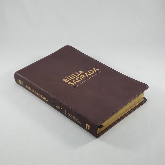 Bíblia Sagrada | NVT Letra Normal | Marrom / Luxo