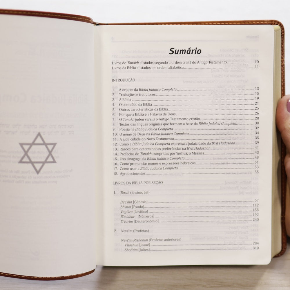 Bíblia Judaica Completa | Letra Normal | Capa Luxo Marrom
