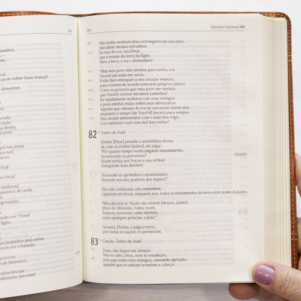 Bíblia Judaica Completa | Letra Normal | Capa Luxo Marrom