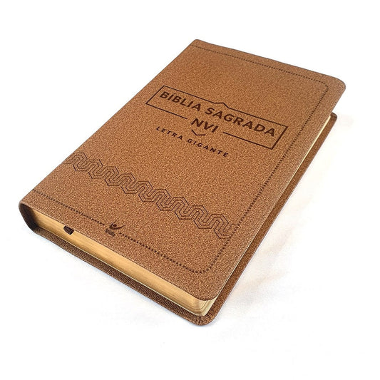 Bíblia Sagrada | NVI Letra Gigante | Luxo Marrom