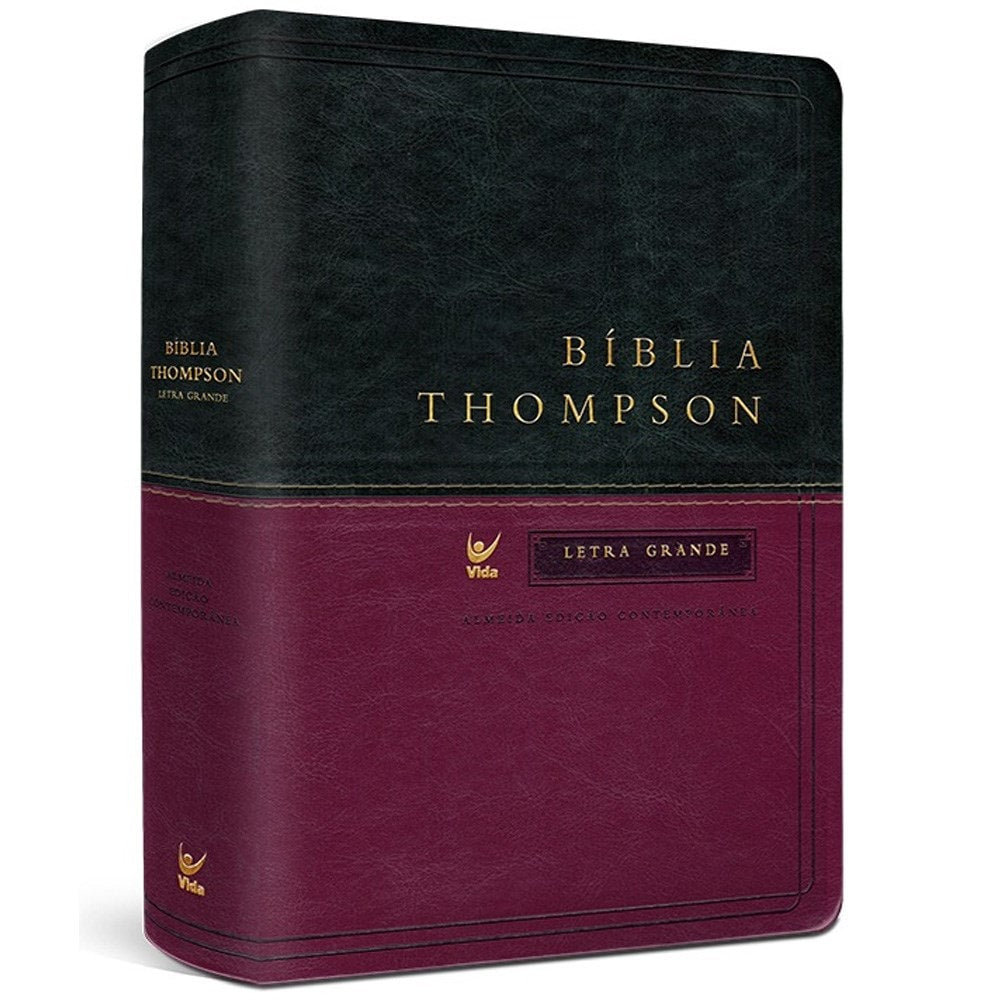 Bíblia de Estudo Thompson | AEC Letra Grande | Verde e Vinho | c/ índice
