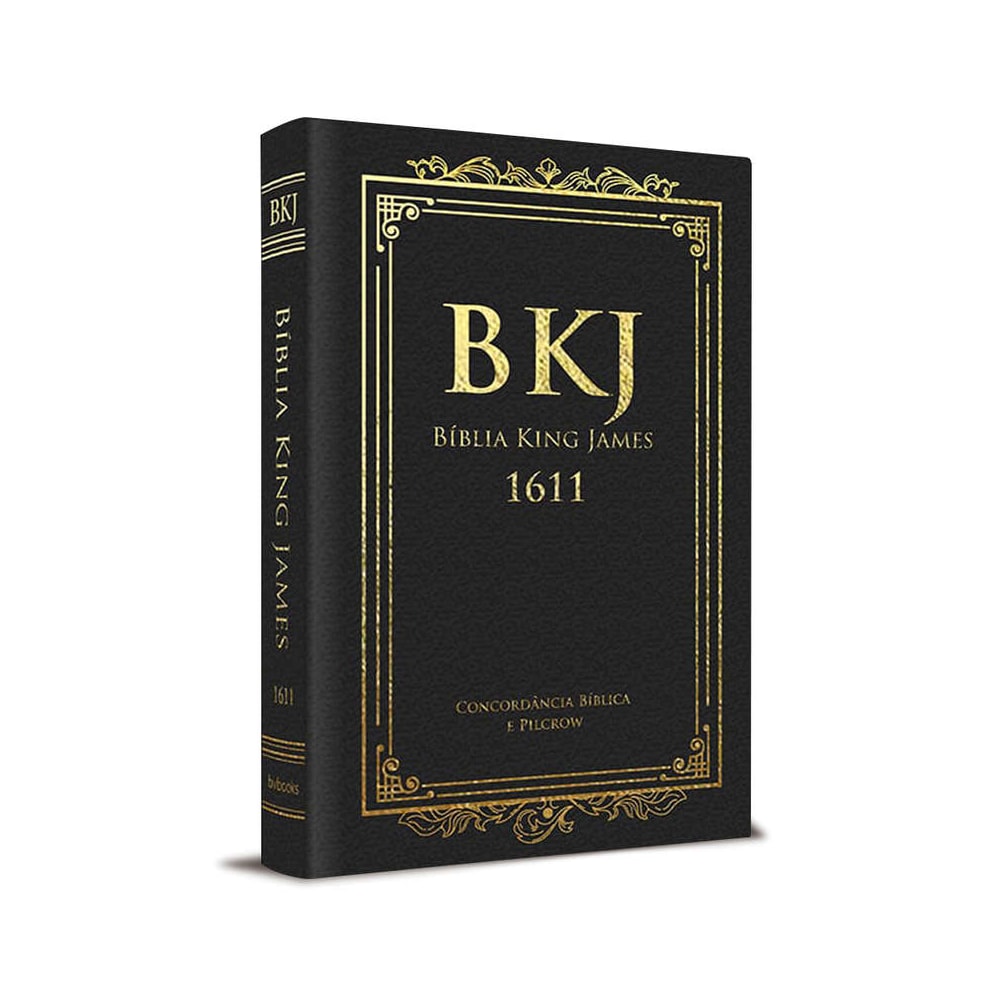Bíblia King James Fiel 1611 | BKJ | Letra Normal | Luxo Preta Concordância e Pilcrows