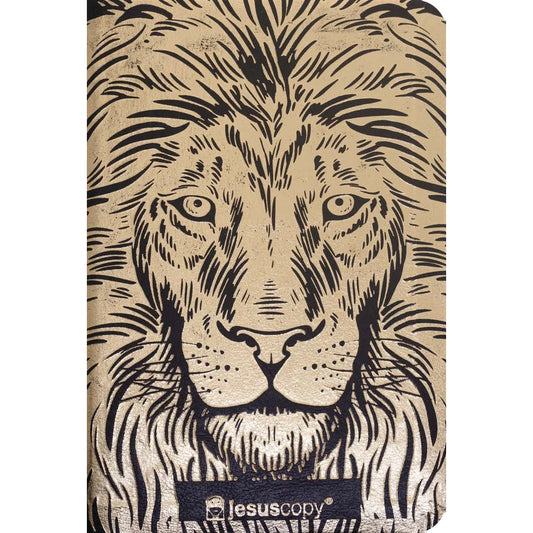 Bíblia Leão Dourado Jesus Copy | NVI | Letra Normal |  Capa Luxo