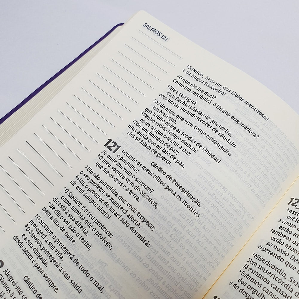 Bíblia Sagrada NVI - Leitura Perfeita | Letra Grande | c/ Espaço para Anotações | Roxa