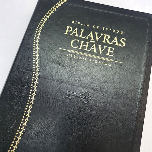 Bíblia de Estudo Palavras Chave | Letra Normal | ARC | Preto e Dourado