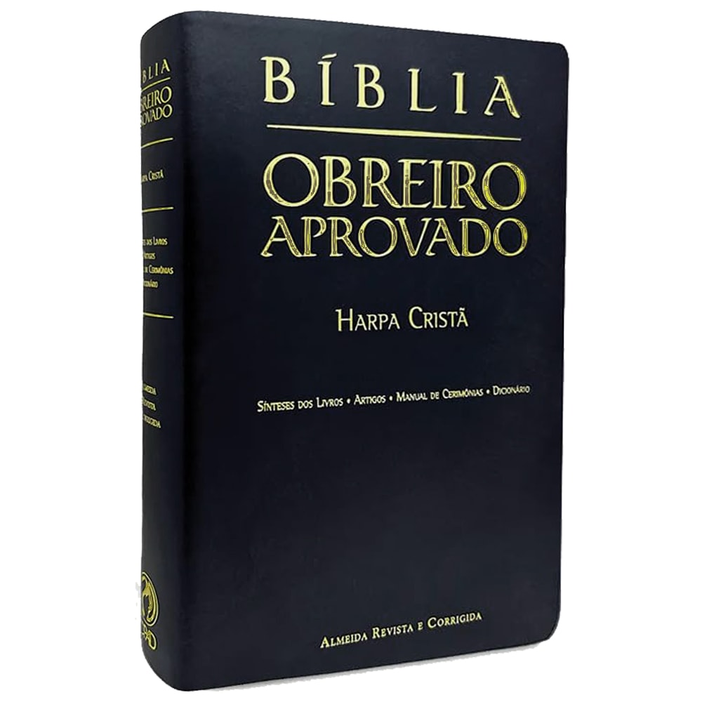 Bíblia do Obreiro Aprovado | ARC | Harpa Avivada | Capa Luxo Preta