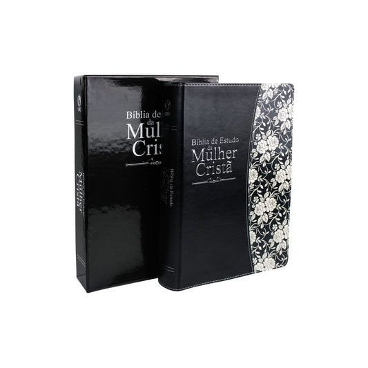 Bíblia de Estudo da Mulher Cristã | Letra Grande | ARC | Couro Preta