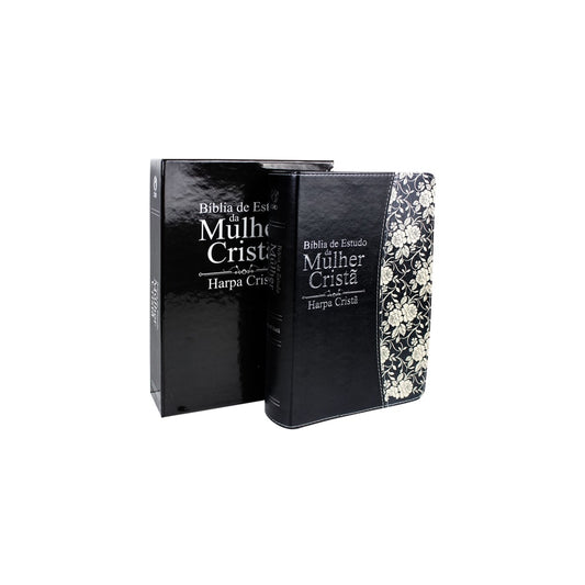 Bíblia de Estudo da Mulher Cristã c/ Harpa | Letra Normal | ARC | Preta