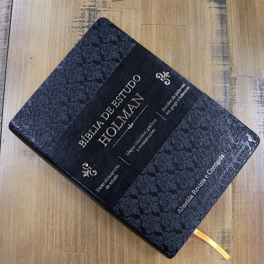 Bíblia de Estudo Holman | ARC | Capa Preto Luxo