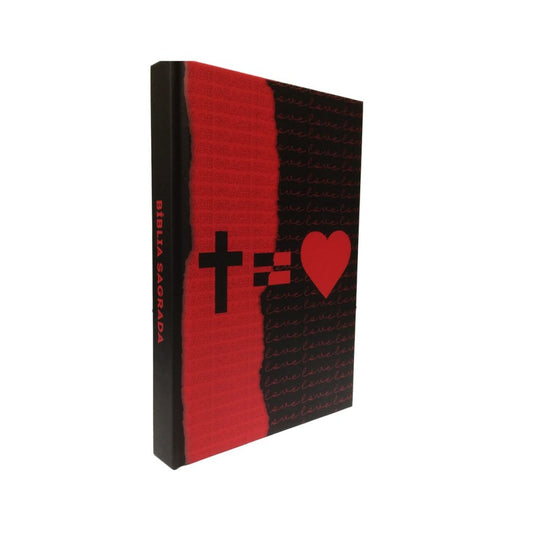Bíblia Sagrada | Letra Normal | NAA | Cruz Grace Love Vermelho e Preto