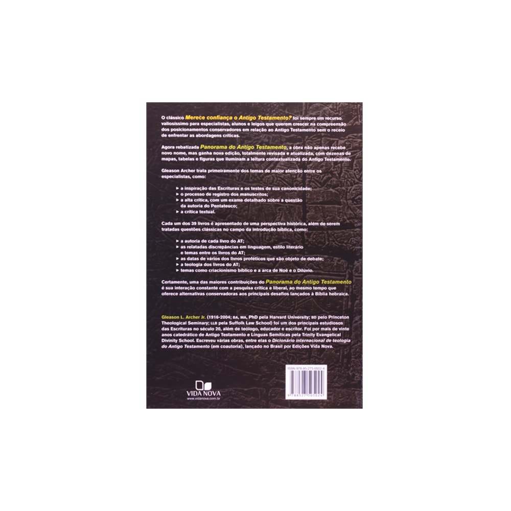 Panorama do Antigo Testamento | Gleason L Archer Jr