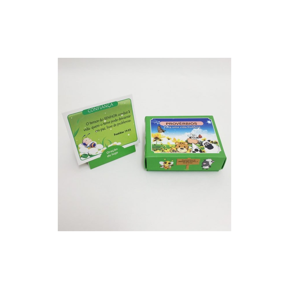Caixinha de Versículos Diários | Provérbios | Verde