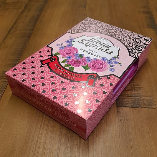 Bíblia Sagrada com Harpa Avivada e Corinhos | Letra Hipergigante | ARC | Luxo Laminada Rosa