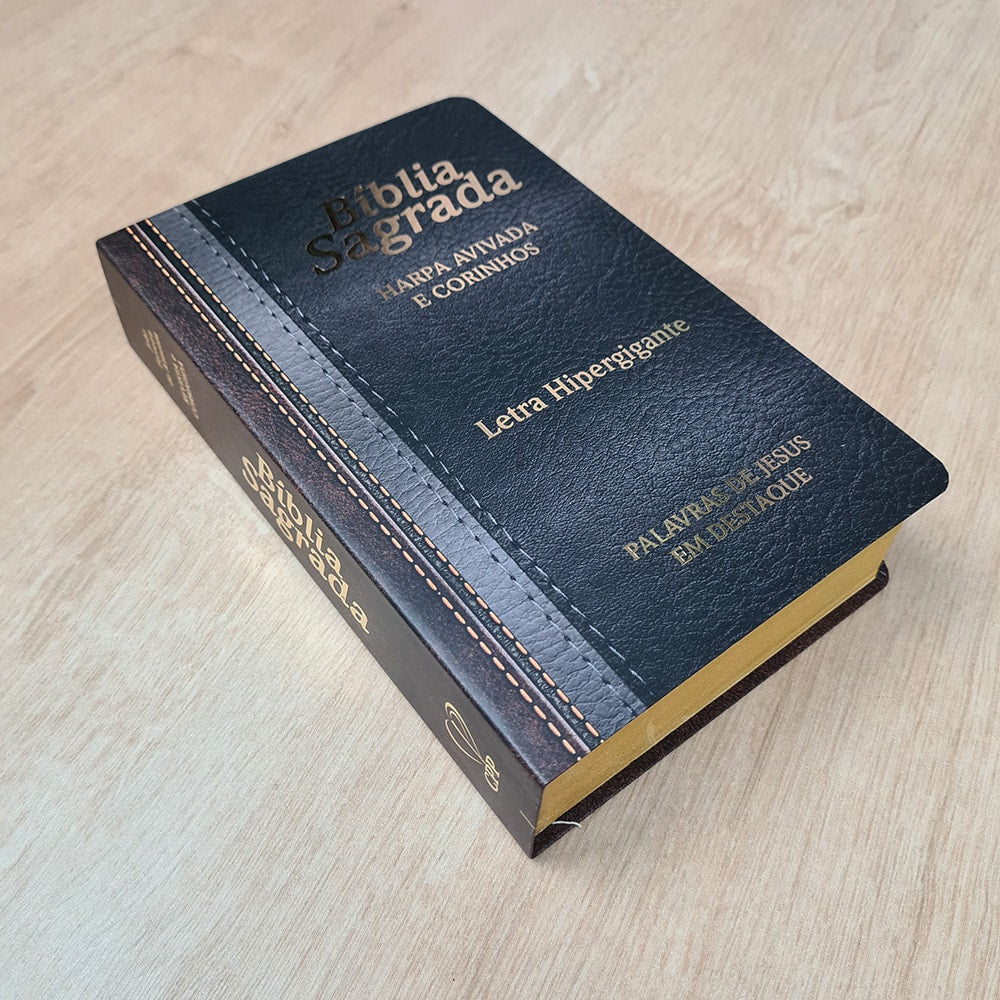 Bíblia Sagrada Com Harpa Avivada e Corinhos | Letra Hipergigante | ARC | Capa Laminada