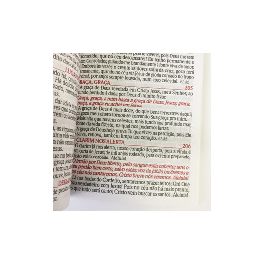 Harpa Avivada e Corinhos Floral Rosa | Letra Hipergigante | Capa Dura