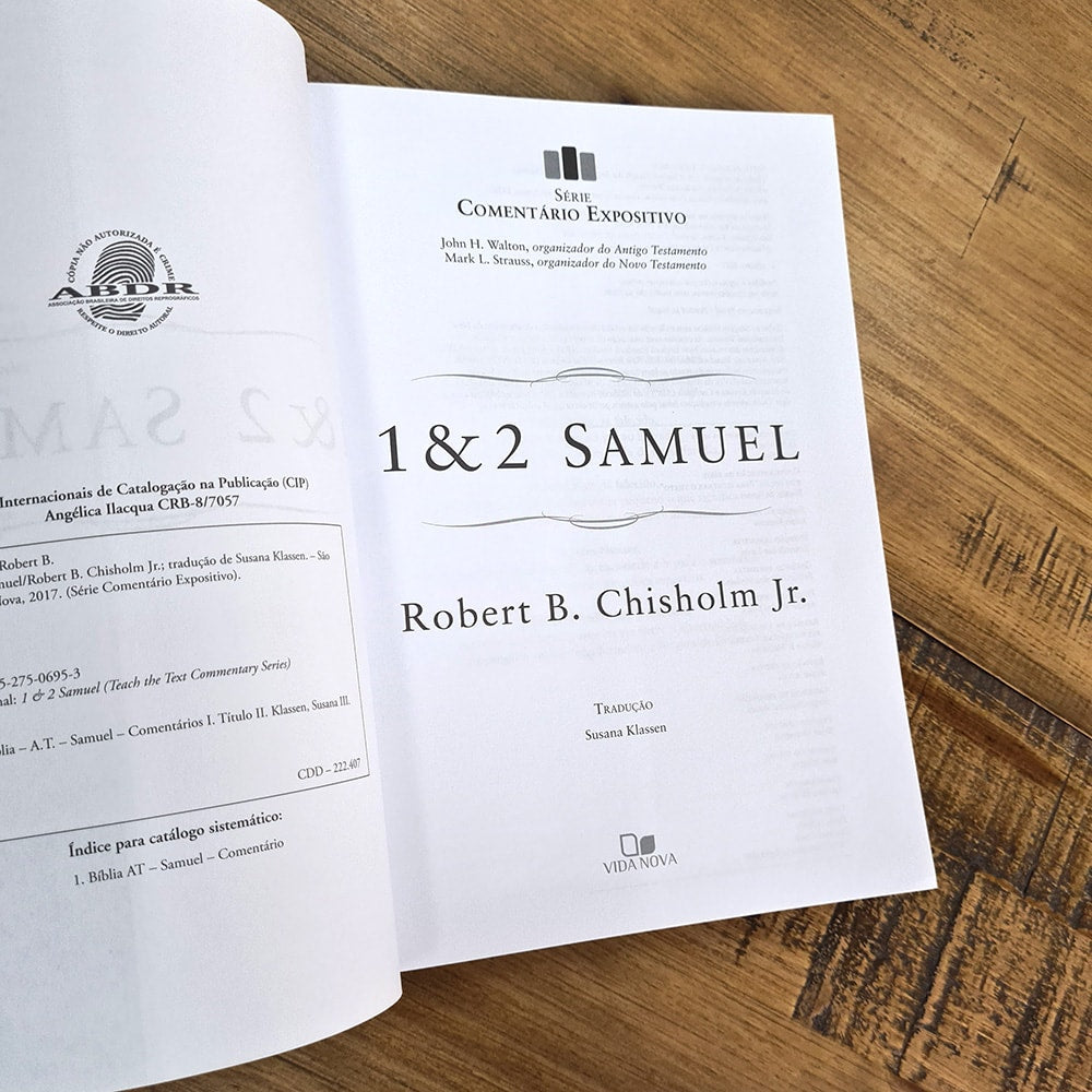 1 e 2 Samuel - Série comentário expositivo | Robert B Chisholm Jr