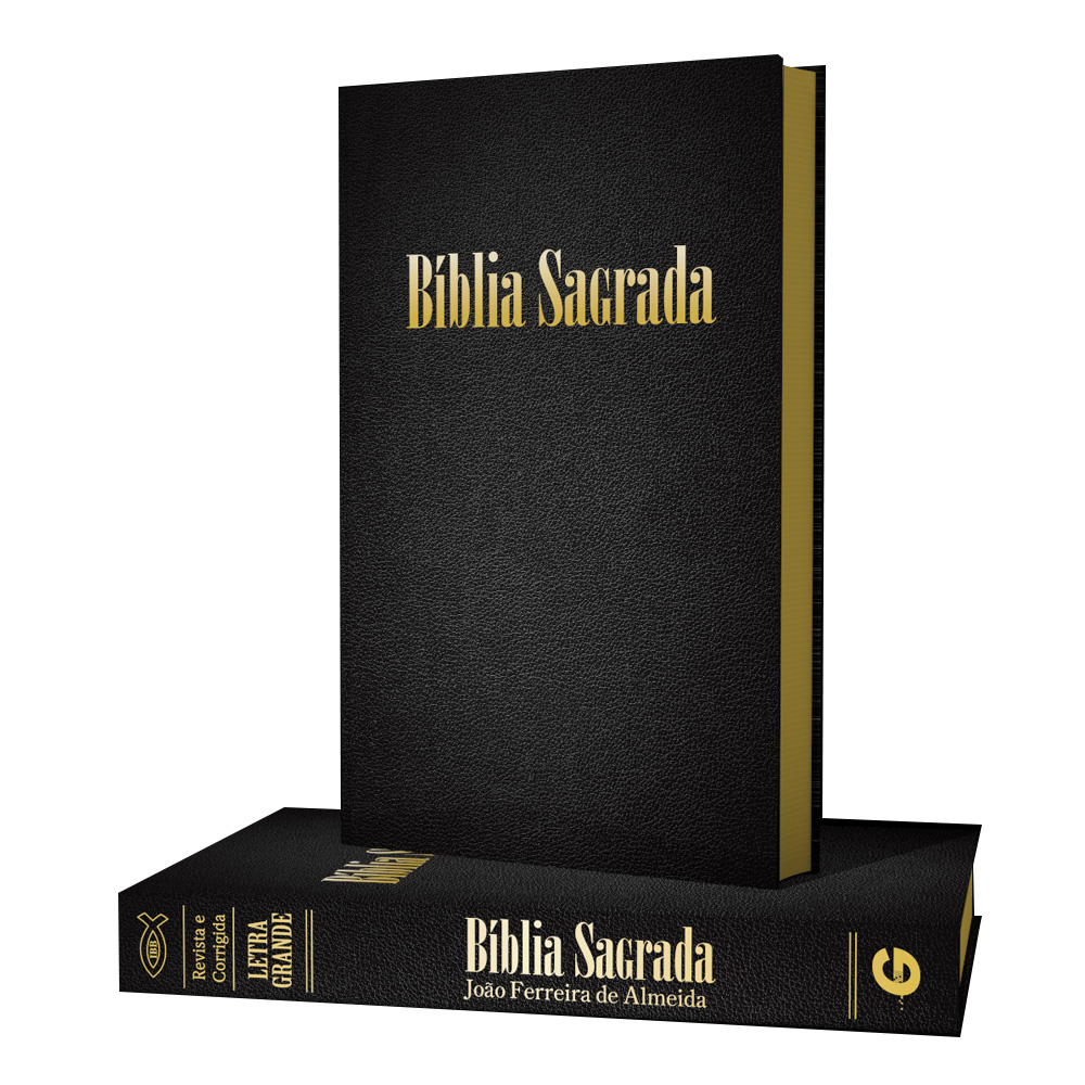 Bíblia Sagrada com Mapas | ARC | Letra Grande | Capa Semiluxo Preta