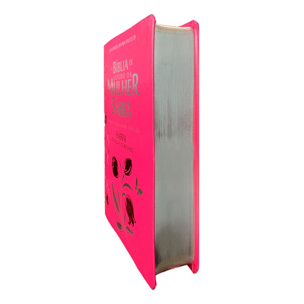 Bíblia de Estudo da Mulher Sábia | ARC | Harpa Avivada | Capa Rosas Pink