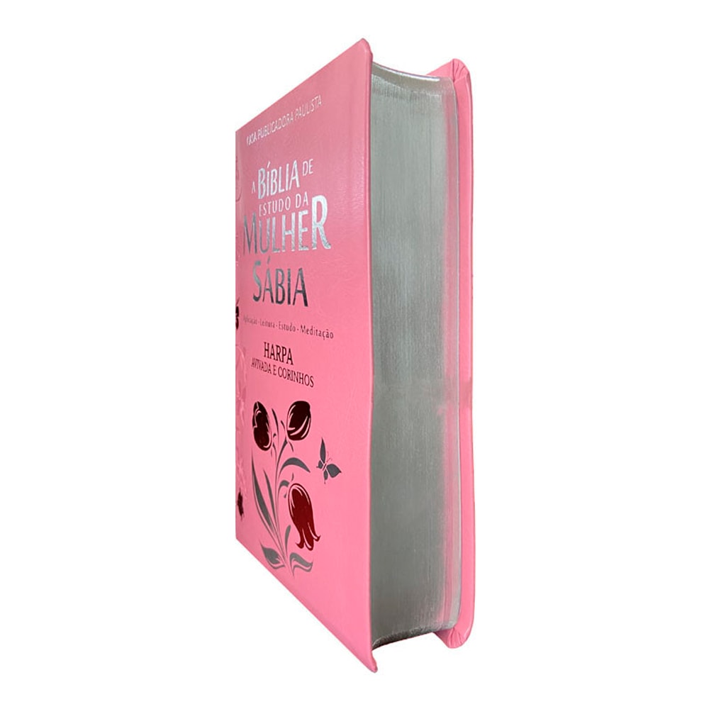 Bíblia de Estudo da Mulher Sábia | ARC | Harpa Avivada | Capa Rosas Rosa
