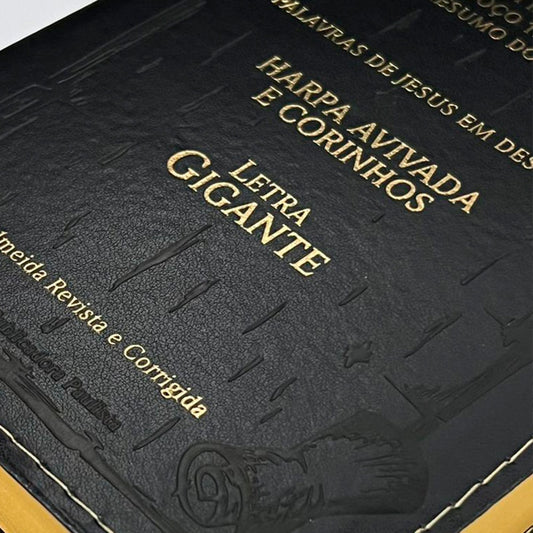 Bíblia Sagrada com Harpa Avivada e Corinhos | Letra Gigante | ARC | Corino Preta