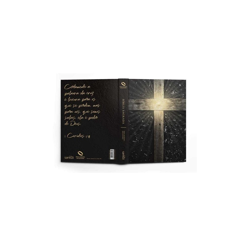 Bíblia Cruz Madeira | NAA | Letra Normal | Capa Dura