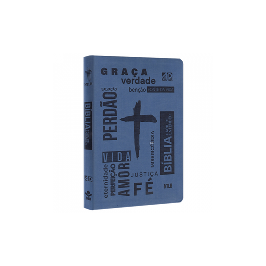 Bíblia Sagrada Fácil de Entender | NTLH Letra Normal | Capa Cruz Azul