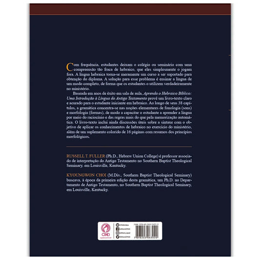 Aprenda Hebraico Bíblico | Russell T Fuller Kyoungwon Choi | Capa Dura