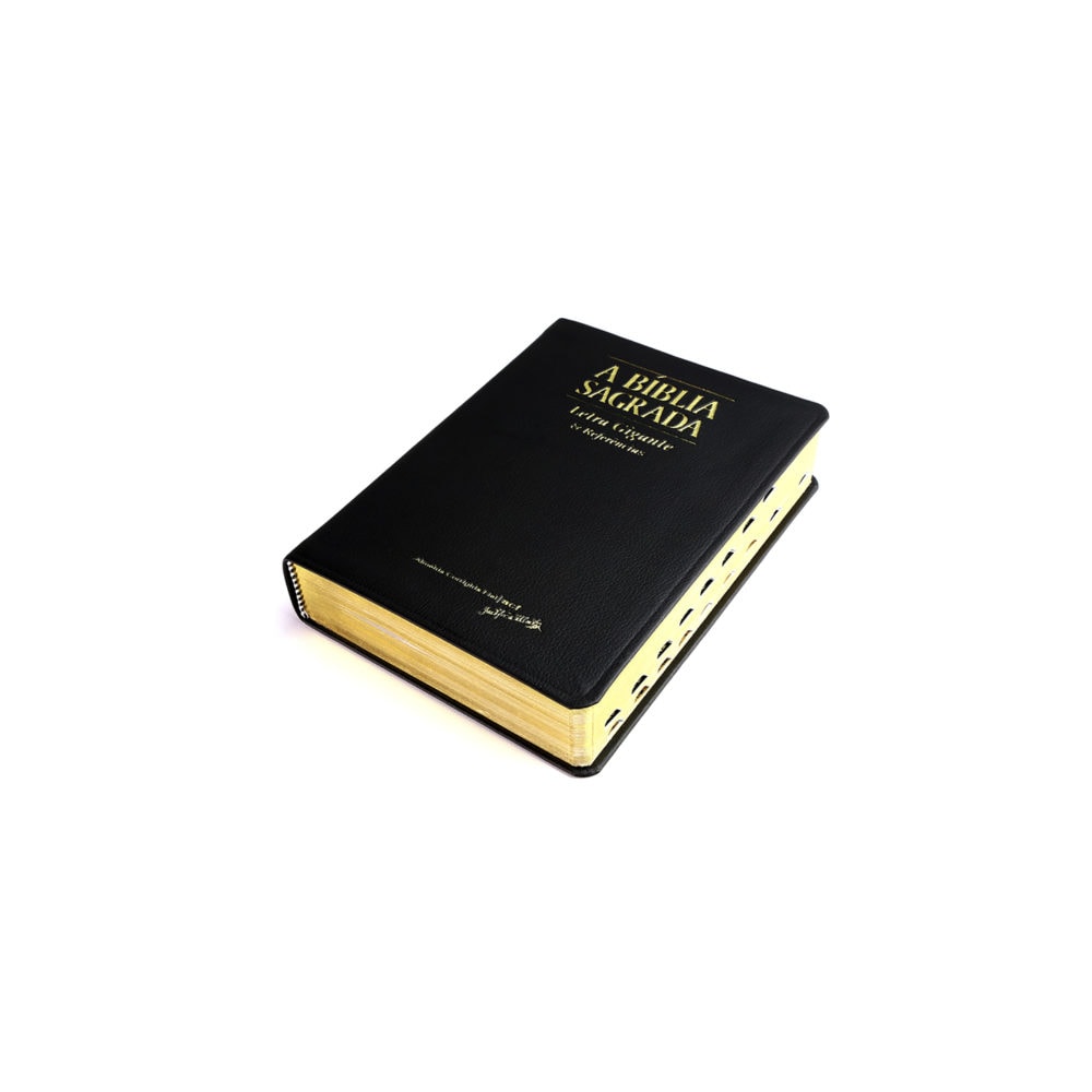 Bíblia Sagrada | ACF | Letra Gigante e Referências | C/ Índice Capa Luxo Preta