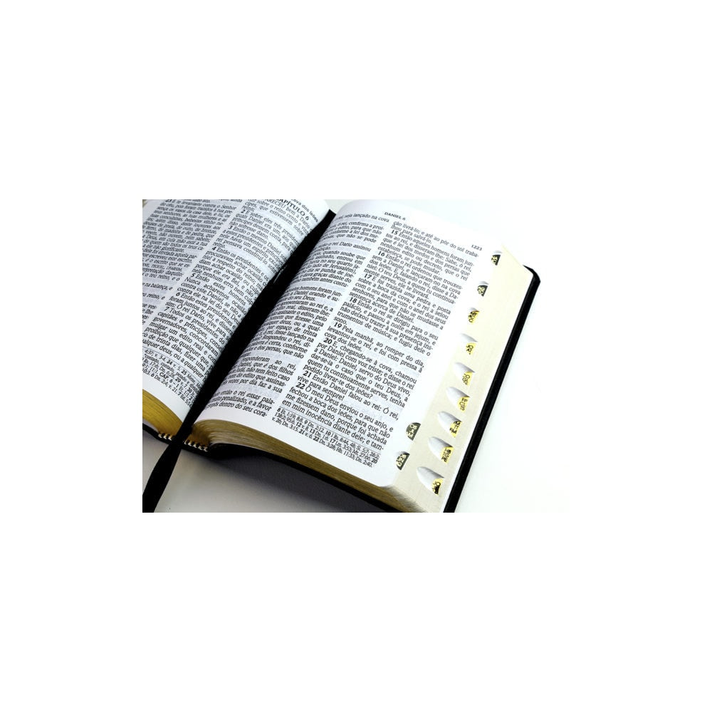 Bíblia Sagrada | ACF | Letra Gigante e Referências | C/ Índice Capa Luxo Preta