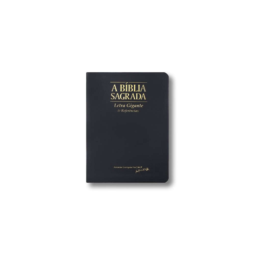 Bíblia Sagrada | ACF | Letra Gigante e Referências | C/ Índice Capa Luxo Preta
