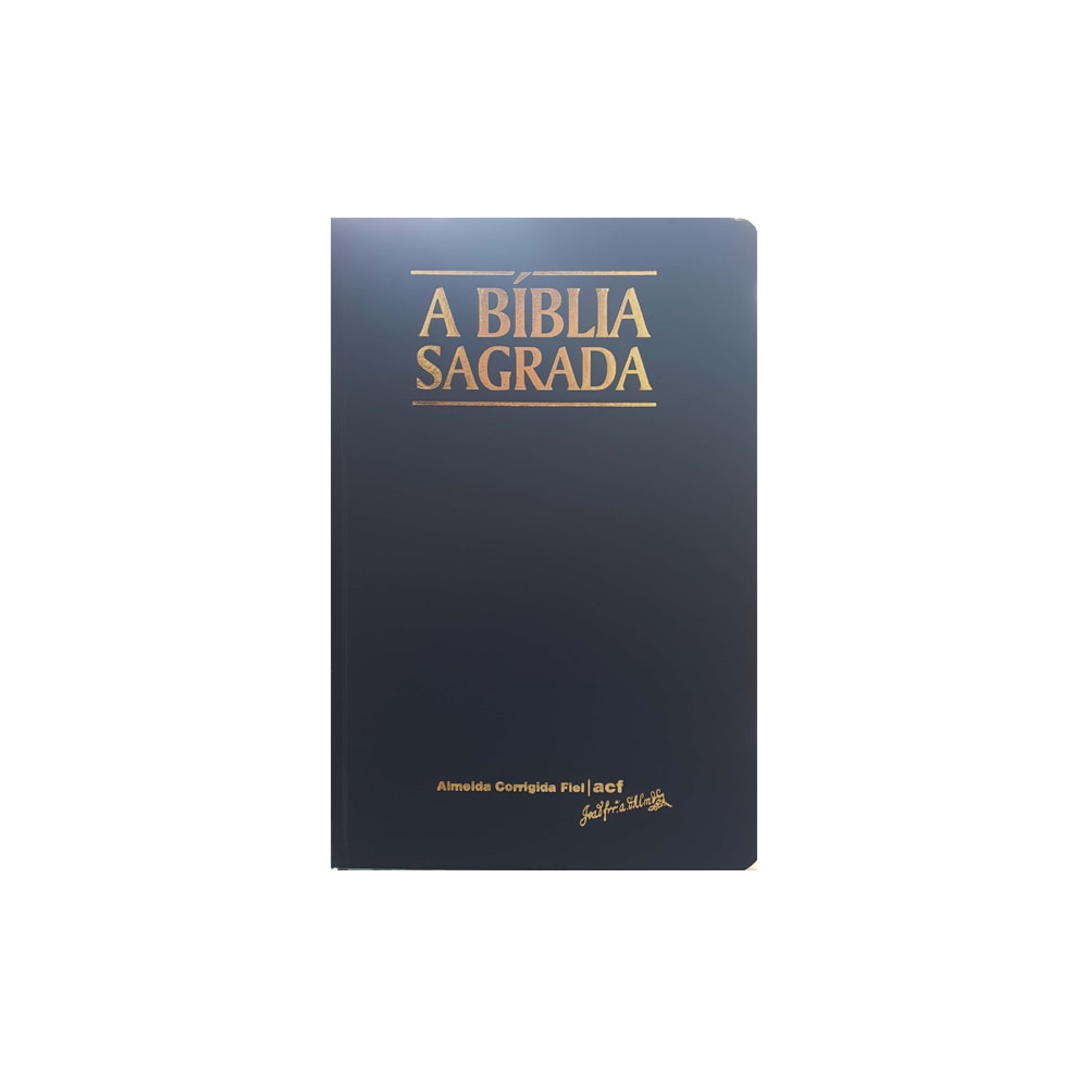 Bíblia Sagrada | ACF | Letra Grande | Capa Clássica Azul Semi-Luxo