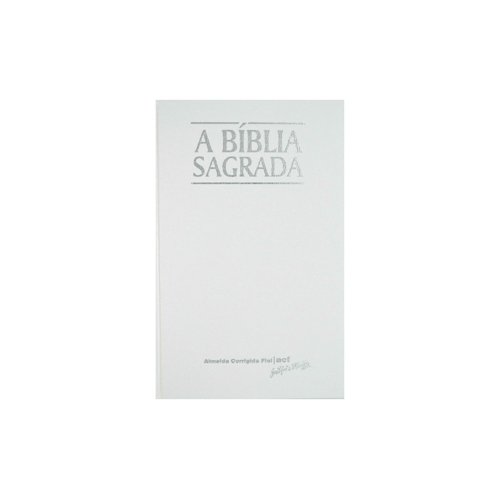 Bíblia Sagrada | ACF | Letra Grande | Capa Clássica Branca Semi-Luxo