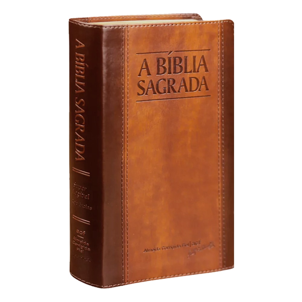 Bíblia Sagrada | ACF | Letra Super Legível | Capa Bicolor Chocolate Havana