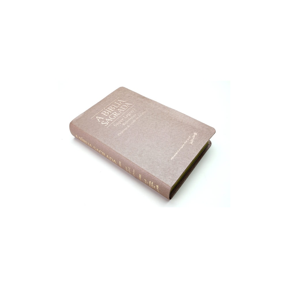 Bíblia Sagrada | ACF | Letra Super Legível | Capa PU luxo Rosê gold