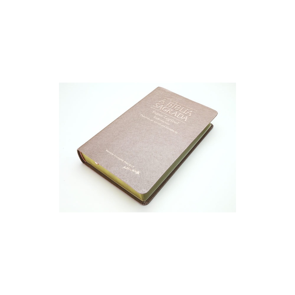 Bíblia Sagrada | ACF | Letra Super Legível | Capa PU luxo Rosê gold