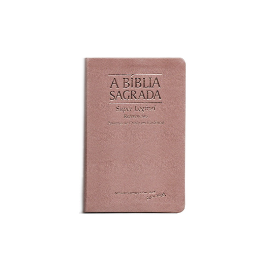 Bíblia Sagrada | ACF | Letra Super Legível | Capa PU luxo Rosê gold